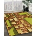 thumbnail image 3 of Ahgly Company Machine Washable Indoor Square Transitional Yellow Area Rugs, 3' Square, 3 of 7
