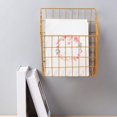 thumbnail image 4 of Estante de pared de hierro, cesta, organizador de revistas, decoración de pared, montaje en pared, colgante nórdico simple para cocina, dormitorio, so Macarena estante de pared, 4 of 8