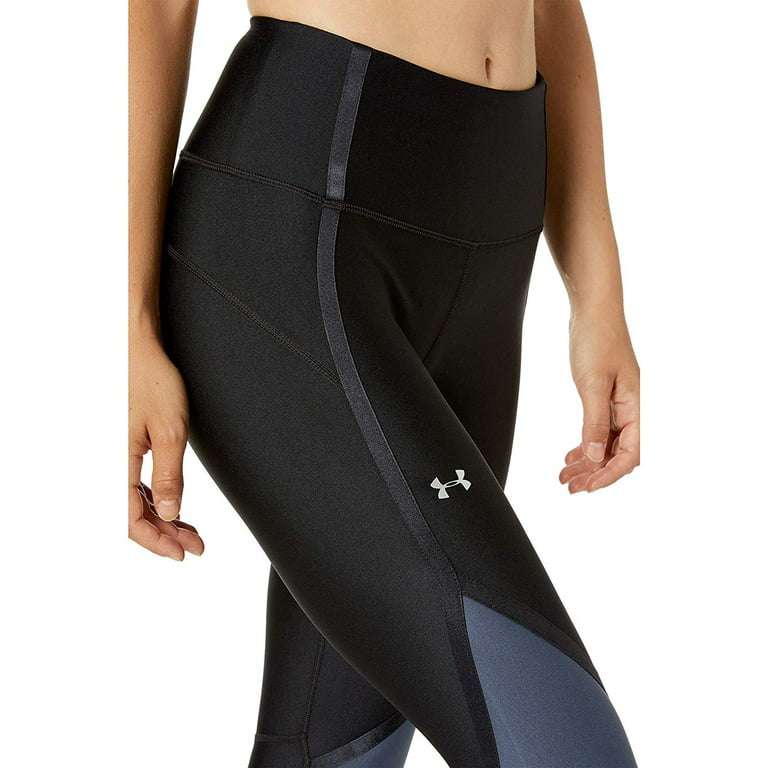 Under Armour Women's HeatGear Ankle Leggings (Black/Metallic  Silver-001, Large) : Clothing, Shoes & Jewelry