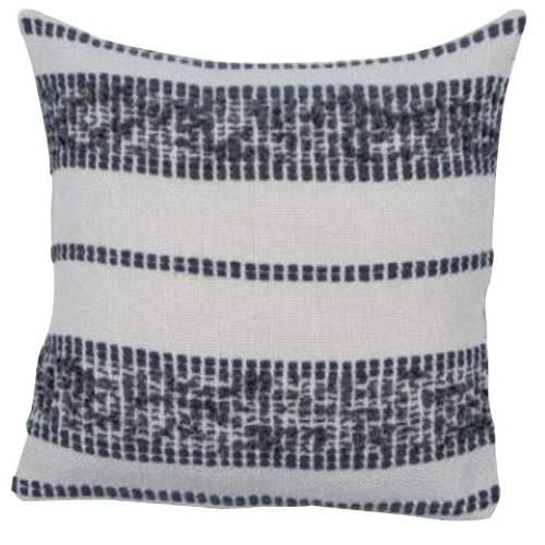 Mineral striped cushion 18''x18'' - Blue grey