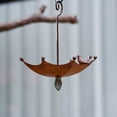 thumbnail image 5 of Cinvoph Bird Feeder Outdoor Hanging Tray Umbrella-Shapedl Weather Resistant for Backyard Garden Terrace Outdoor 9.5"W, 5 of 9