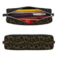 thumbnail image 2 of Yiaed Gold Pinecone Merry Christmas Print Leather Pencil Case - Leather Pen Pencil Holder - Elegant & Practical Pencil Pouch for Work & Office, 2 of 7