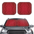 thumbnail image 2 of Saiise Vintage Burgundy for Foldable Car Sun Shades (2-Pack) Offer Sun Protection with an Easy-fold Design for Convenient Windshield Shading-Small, 2 of 6