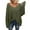 Green, variant on Womens V Neck Sweaters Long Sleeve Breathable Loose Fit Casual Trendy Solid Color Tops Loungewear Black XS