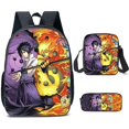 thumbnail image 1 of Naruto Theme Print 3pcs/set Kids Backpack Lunch Bag Crossbody Bag Pencil Case For Boys Girls Fans, 1 of 4