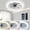 White, variant on LISUNAR Ceiling Fans with Lights and Remote,20" Low Profile Ceiling Fan with Light,Dimmable LED Smart Ceiling Fan,Modern Flush Mount Ceiling Fan Light,Bladeless Ceiling Fans for Bedroom,Living Room-W