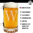 thumbnail image 6 of Etched Monogram 16oz Glass Beer Mug (Letter W), A-Z Customized Beer Gifts for Men, Personalized Beer Glasses, Custom Engraved Birthday Gifts for Him, Initial, Name, Husband Dad, Regalos Personalizados, 6 of 7