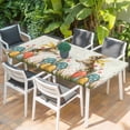 thumbnail image 2 of Easter Bunny Eggs Table Cloths for 6 Foot Rectangle Tables, Spring Tulip Daisy Flowers Leaves Pastoral Patio Waterproof Elastic Fitted Tablecloths, Washable Rectangular Table Cover for Camping, 2 of 8