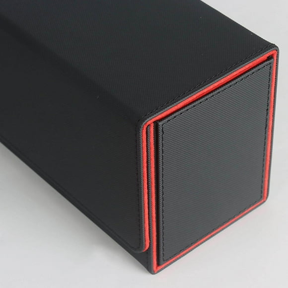 Card Deck Box Holder Storage Holder Premium Organizer Album Container for TCG Black Red