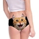 thumbnail image 2 of Gibobby Ropa interior mujer algodón Calzoncillos cola animal impresos en 3D divertidos y sexis coquetos para mujer, regalos con lindas orejas （Beige， S), 2 of 5