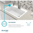 thumbnail image 5 of Elkay Quartz Classic 33" x 22" x 9-1/2", Offset Double Bowl Drop-in Sink, Putty, 5 of 7