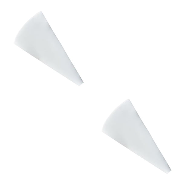 Bewildely Bolsas de crema para tartas, lavables, para manualidades, ligeras, flexibles, para repostería, saco exprimidor de flores, blanco, Blanco Pequeño 10 25cm 2Conjunto