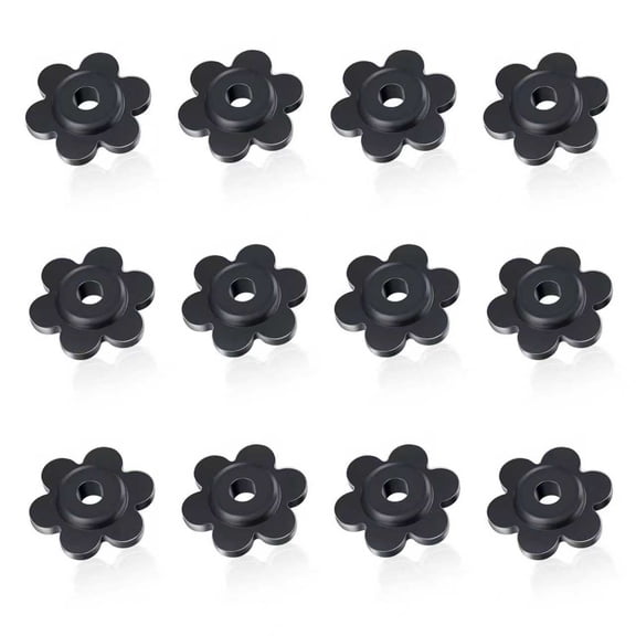 Lsupdaol Black Rubber Garden Flagpole Stoppers 12 Count