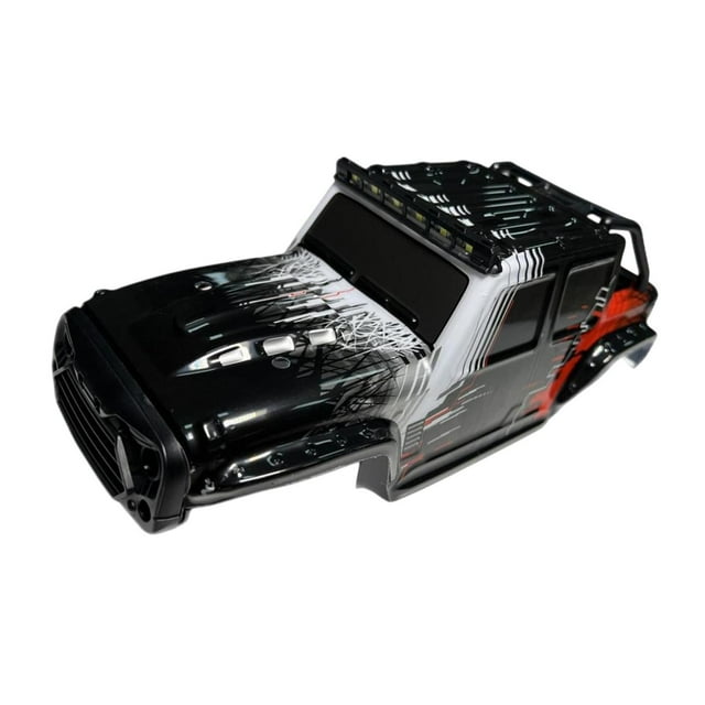 Carrocería de coche RC, accesorios para vehículos de juguete, suministros para vehículos de control remoto, bricolaje RC rojo negro