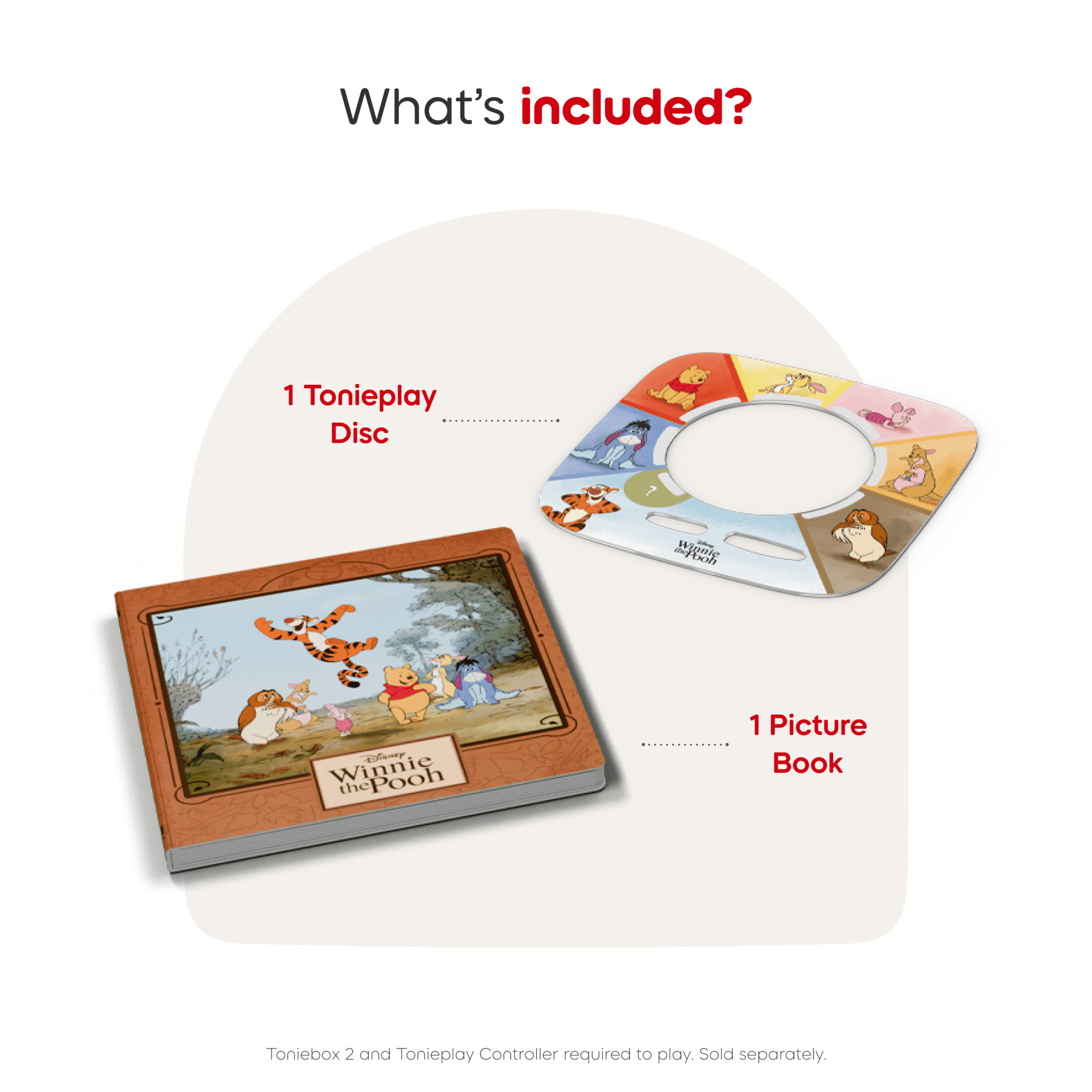 tonies Disney Winnie the Pooh Tonieplay Game, Requires Toniebox 2 and Controller, Age Group 3+