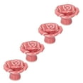 thumbnail image 1 of Poignée d'Armoire, Poignée de Porte en Forme de Rose Détachable Exquise pour Maison pour Salon Blanc, Rose, Violet, 1 of 8