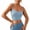 Tank Tops for Women Blue, variant on TrendOFT Built in Bra Tank Tops for Women Soft Stretchy Scoop Neck Fitted Crop Tops Spaghetti Strap Camisole Black L
