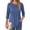 Bright Blue, variant on MOYIKO 3/4 Length Sleeve Womens Tops Round Neck T Shirts Pleated Tunic Summer Blouses Dressy Casual