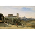 thumbnail image 2 of Jean-Baptiste-Camille Corot 24x17 Black Ornate Framed Double Matted Museum Art Print Titled: Monte Pincio, Rome (1840-50), 2 of 5