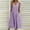 Purple, variant on Tejiojio Summer Saving Labor Day Women's Fashion Casual Sleeveless V-Neck Button Striped Print Pocket Maxi Dress