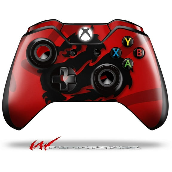 Decal Style Skin for Microsoft XBOX One Wireless Controller Oriental Dragon Black on Red - (CONTROLLER NOT INCLUDED)