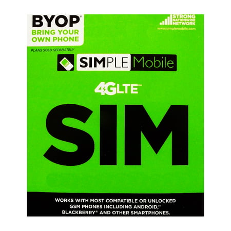 Simple Mobile Prepaid Sim Card Unlimited Calls & Text for Unlocked GSM