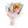 thumbnail image 3 of Ramo de flores artificiales de punto, ramo de flores de ganchillo, arreglos florales para el día de la madre, flores tejidas para aniversario del, 3 of 9