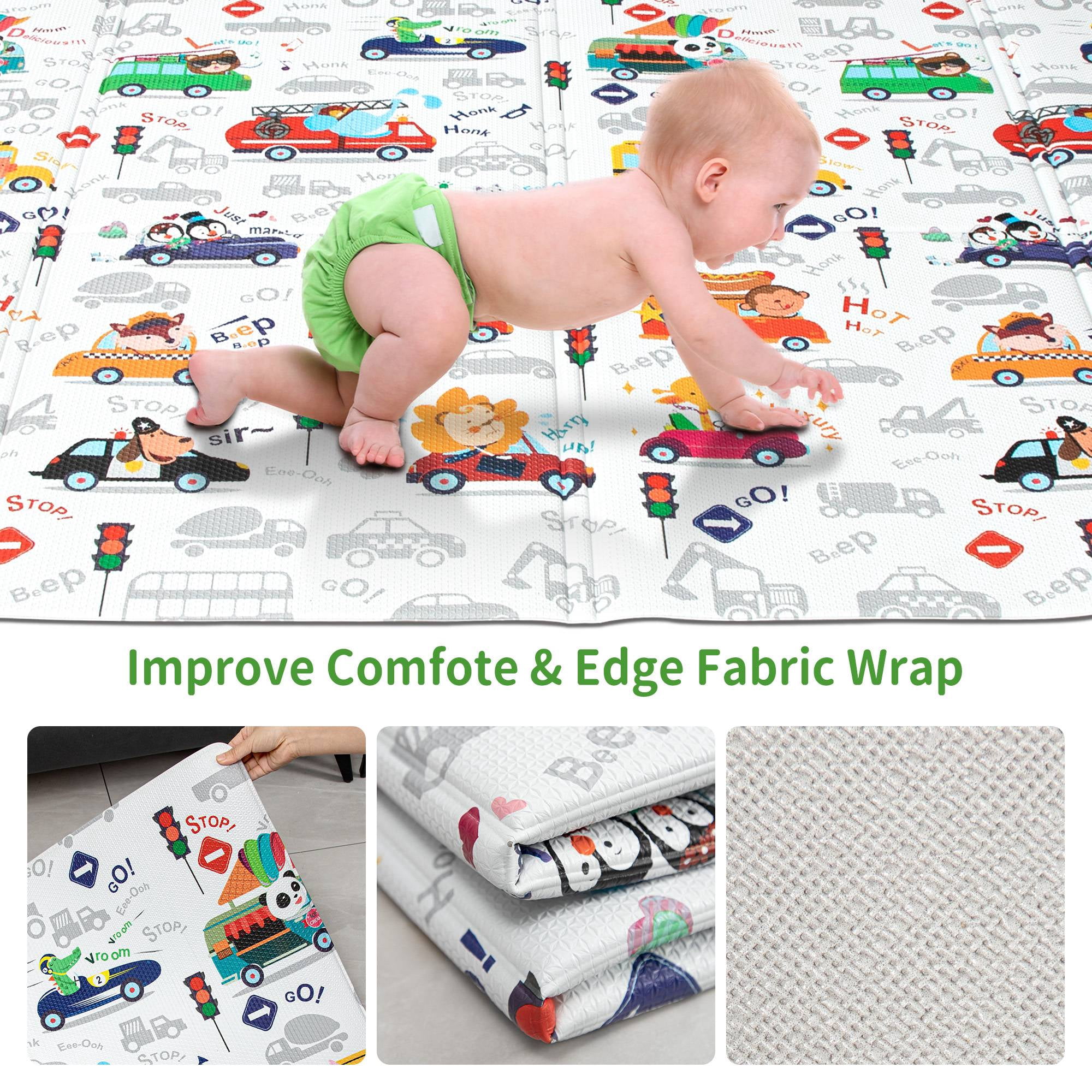 Ray Star Baby Play Mat 55''x90.5''x0.39'' Toddler Climbing Mats Indoor Activity Mat Foldable Climbing Mat Kids&nbsp;Play&nbsp;Mat