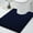 Navy Blue, variant on Smiry Chenille U-Shaped Toilet Bathroom Rugs, Soft Absorbent Non-Slip Contoured Carpet, Machine Washable Bathroom Mats, 20"X24", Black