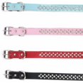 thumbnail image 3 of HAHDAXIA Rhinestones Pet Dog Collars Adjustable Sparkly Crystal Studded Genuine Leather Pet Collar for Small and Medium Dog 1" Wide, 3 of 7