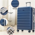 thumbnail image 5 of Blue ABS 3-Piece Spinner Luggage Set with TSA Locks for Secure Air Travel, 5 of 10