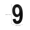 thumbnail image 2 of OULII Reflective Black House Number Stickers Self Adhesive for Outdoor Mailbox and Address Signs, 2 of 8