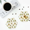 thumbnail image 4 of Kdxio Lovely Avocado Funny Coasters,4 Pcs Leather Coasters,Housewarming Gifts,Protect Furniture from Water Marks Scratch and Damage, 4 of 8