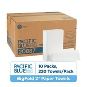 Pacific Blue Ultra® BigFold Z® Premium Paper Towels by GP PRO (Georgia-Pacific), White, 20887, 10.2” x 10.8” (W x L), 220 Towels Per Pack, 10 Packs Per Case