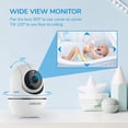 thumbnail image 3 of ANMEATE Monitor para bebés con cámara remota con giro, inclinación y zoom, monitor para bebés con video de pantalla grande con cámara y audio | Visión nocturna por infrarrojos | Conversación bidirecci, 3 of 5