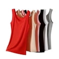 thumbnail image 2 of Aihuaihua 6 Pack Tank Top for Women Sleeveless Wide Strap Stretch Scoop Neck Basic Cami Shirts Summer Workout Yoga Camisole Tops Red M, 2 of 7