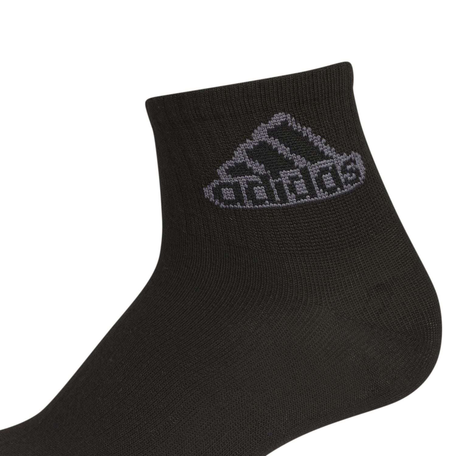 Boys adidas 6-Pack Superlite Classic Quarter Socks Color: Black Size: 5Y-7Y
