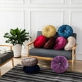 thumbnail image 6 of Velvet 15-Inch Round Throw Pillow Dark Purple for Couch Decor (Set of 2), 6 of 6