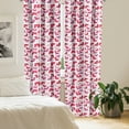 thumbnail image 2 of Ambesonne Valentines Curtains, Affection, Pair of 28"x95", Pink Ruby Dried Rose, 2 of 5