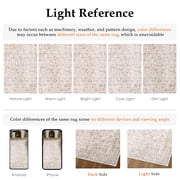 BERTHMEER 8x10 Oriental Area Rugs Washable Vintage Rugs for Living Room Farmhouse Dining Room Office Throw Rugs Non-slip, Brown