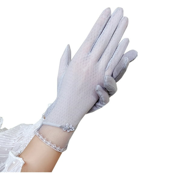 Womens Lace Gloves Prom Tea Party Wedding Gloves Short Glove Evening Dressy Elegant Accessories Funeral Gloves