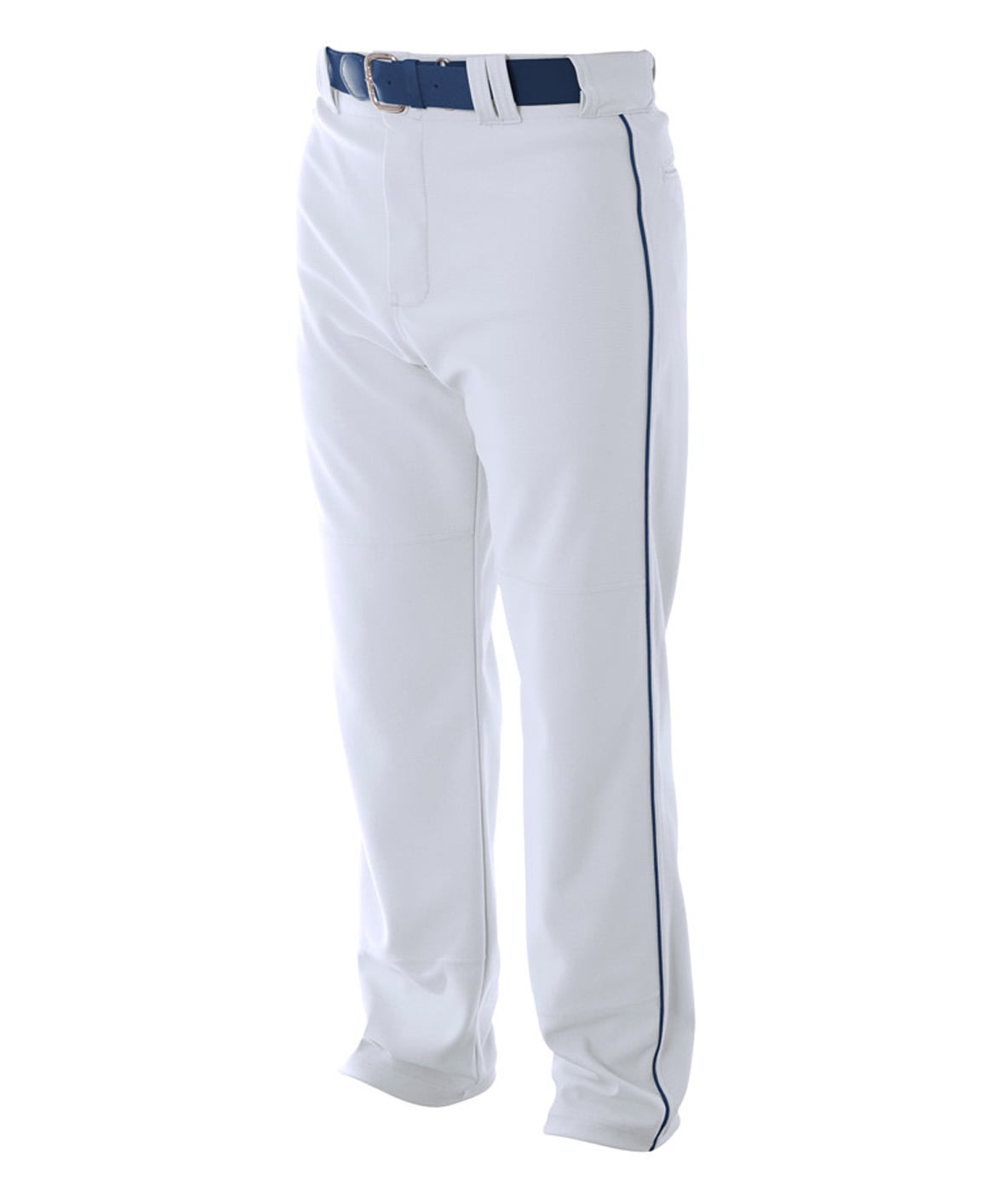 A4 Mens Pro Style Piped Baggy Baseball Pants Xx-Large Grey Navy Grey|Navy XX-Large by A4