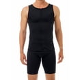thumbnail image 2 of Underworks Men Sleeveless Gynecomastia Compression Performance Swim Top Black/Black 4X, 2 of 3
