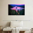 thumbnail image 2 of Elephant Stock Pink Lake Tahoe Wall Art - Horizontal Canvas Wall Art - Living Room Wall Decor - Nature Canvas - Black And Pink Decor - 36" x 24", 2 of 8