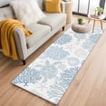 thumbnail image 3 of Blue Sea Turtle Area Rugs 2x6 for Kitchen Runner Rug, Coastal Coral Summer Beach Nautical Non Slip Washable Rug Runner, Low Pile Indoor Floor Carpet Mat Bathroom Rugs for Bedroom, Kids Room, 3 of 9