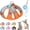 Orange Blue, variant on Miaocao Soft Small Dog Harness and Set Mesh Puppy Harnesses Easy Walk Dog Harness Vest Adjustable Reflective No Pull Dog Harnesses for Small Dogs Cats