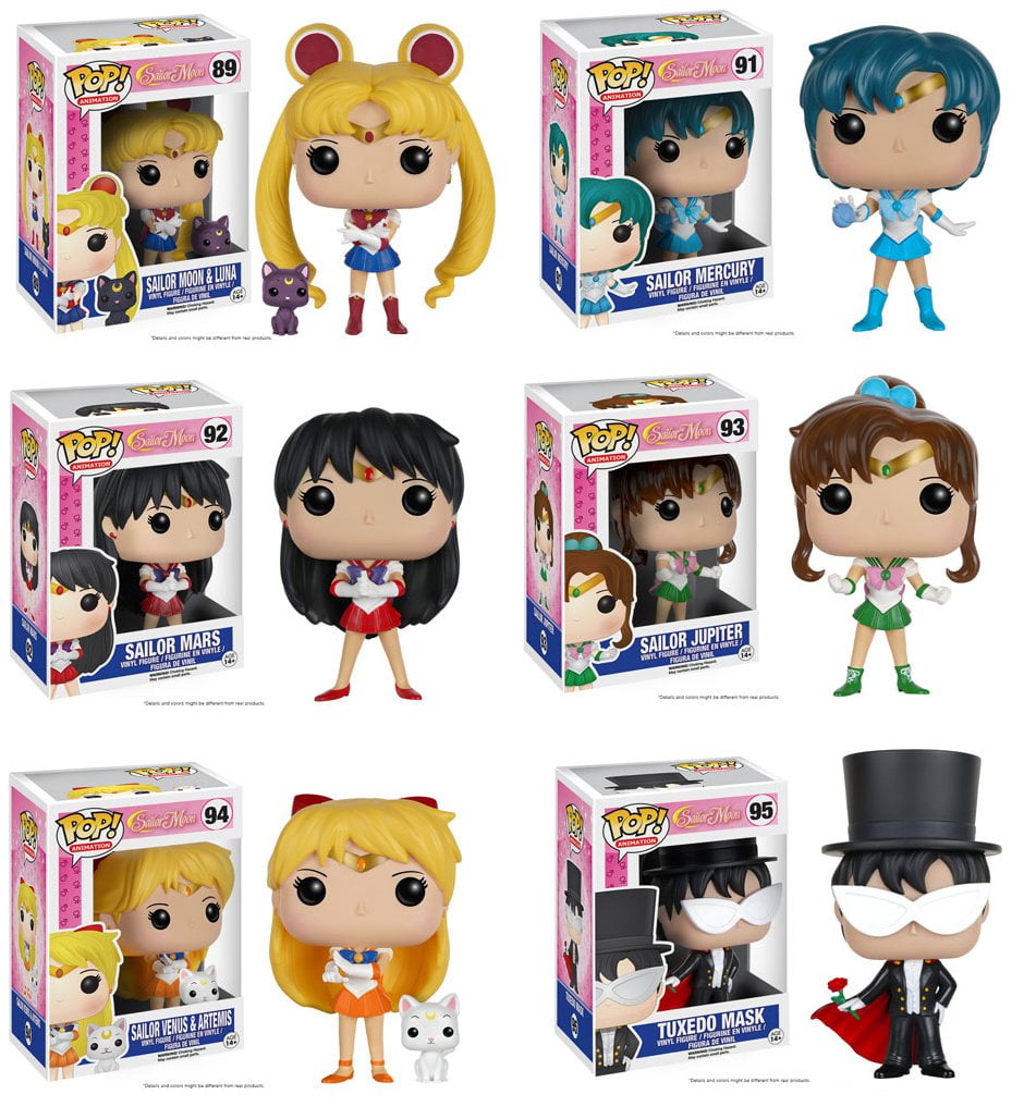 Funko Pop Animation: Sailor Moon Vinyl Figure Complete Set 6-Pack - Walmart.com