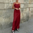 thumbnail image 2 of Sentmoon Robes pour Femmes Grande Taille Robe d'Été Grande Taille2026 Couleur Unie Sans Manches Dos Nu Coupe Régulière Bretelles Spaghetti Robe Décontractée pour Bureau et Réunion d'Affaires S-TTG, 2 of 9