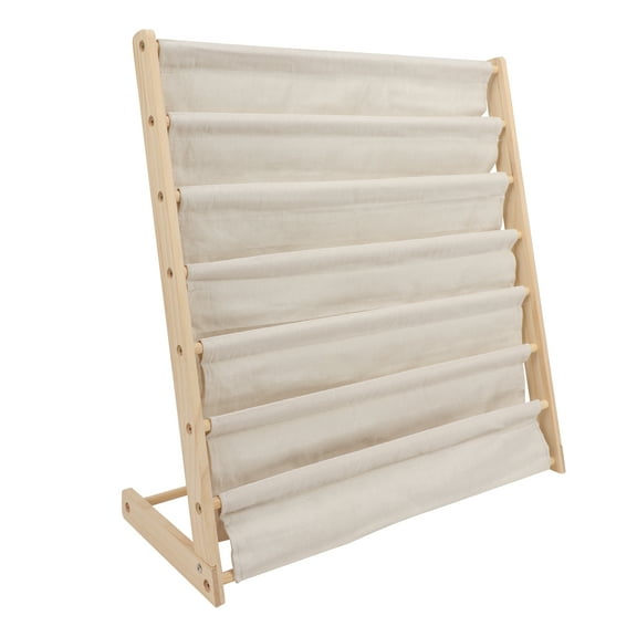 6-Tier Kids Bookshelf, Kids Sling Bookcase, Magazine and Book Storage Rack, Book Shelf for Kids Room, Playroom