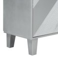 thumbnail image 3 of Luxury Cabinet With Geometric Design - Adjustable Shelves, For Bedroom Silver Storage Cabinet, , Living Room, Captivation, 3 of 7